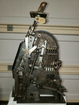 Antique Mills Owl Operators Bell 25 Cent Slot Machine Vintage Quarter 9