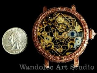 GLASHUTTE Vintage Men ' s Wrist Watch Skeleton Gold German Uhren Mens Wristwatch 11