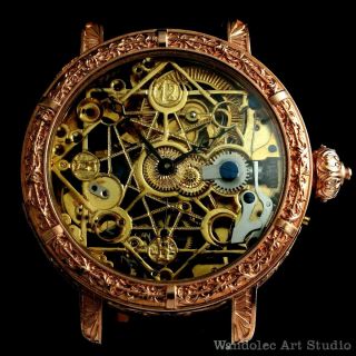 GLASHUTTE Vintage Men ' s Wrist Watch Skeleton Gold German Uhren Mens Wristwatch 3