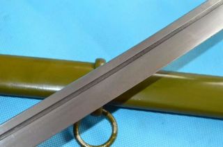 WW2 Japanese Military Army NCO Sword Samurai Katana Brass Handle Steel Sheath 5