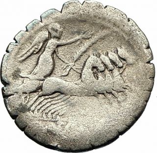 Roman Republic 83bc Ancient Silver Coin Of Rome Jupiter Victory Chariot I76843