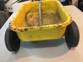 VINTAGE AMF Wee Wagon Metal YELLOW Childs Toy 6