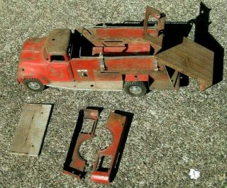 Vintage 1950’s Tonka No.  5 Metal Toy Pumper Fire Truck & Fire Hydrant Parts 5