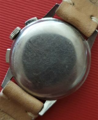 Vintage black gilt Heuer chronograph Cal.  Valjoux 72 from 40 ' s 3