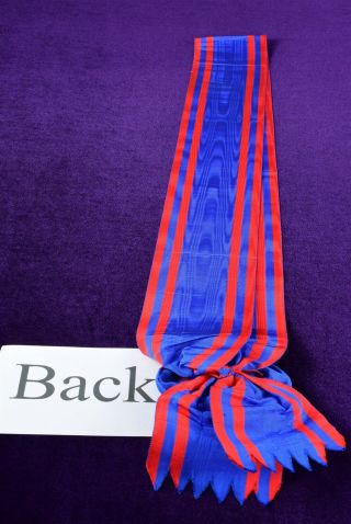 Military Decoration/Award/Recognition Sash/Ribbon Sapphire Blue & Red 5