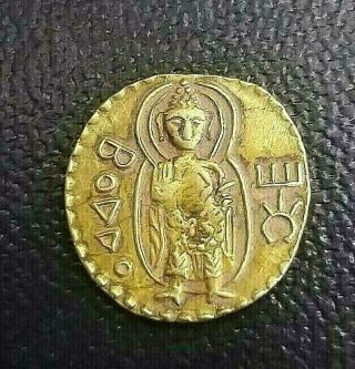Auth Clear Detail Ancient Kanishka 130ad Buddha Solid Gold 18k Gold Coin