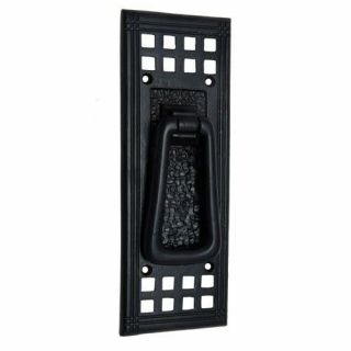 Adonai Hardware Joppa Black Antique Iron Door Knocker - Black Powder Coated