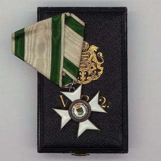 German Saxony Kingdom Medal Order Of Civil Merit Ii Class Knight,  C.  1895