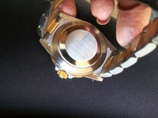 Rolex Submariner 18K Yellow Gold & Stainless Steel Watch Black Date Sub 16803 7