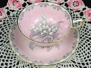 Paragon To The Bride Bells Lily Of The Valley Pink Tea Cup And Saucer