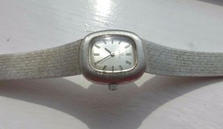 Vintage 1970 ' s Ladies SOLID 18k White Gold OMEGA Watch,  strap 45gr,  hallmarked 750 11