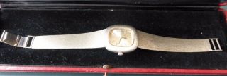 Vintage 1970 ' s Ladies SOLID 18k White Gold OMEGA Watch,  strap 45gr,  hallmarked 750 4