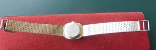 Vintage 1970 ' s Ladies SOLID 18k White Gold OMEGA Watch,  strap 45gr,  hallmarked 750 5