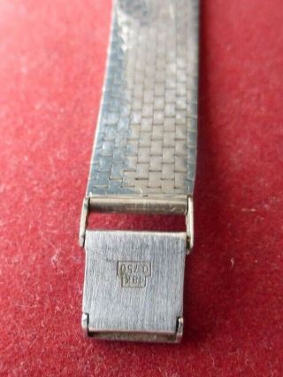 Vintage 1970 ' s Ladies SOLID 18k White Gold OMEGA Watch,  strap 45gr,  hallmarked 750 6