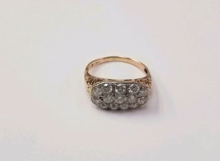 Antique Vintage Filigree Diamond Ring Aprox 1.  30 Tcw G - H Vs 14k Gold Gia Nr