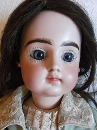 Very Rare Pintel & Godchaux French Antique Bisque Doll,  Closed Mouth,  23 Inch