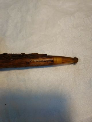 Vintage Alligator Smoking Pipe Hand Carved Wood St.  Petersburg Fla.  NOS not 6