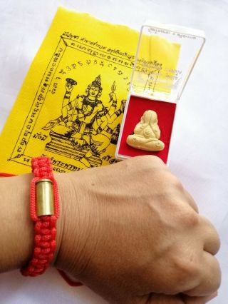 Phra Pid Ta Thai Amulet Sai Sin Bracelet Takrud Bullet Casings Pha Yant Pidta