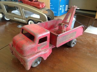 Structo 1950s Tin Toy Truck Wrecker Tow Truck