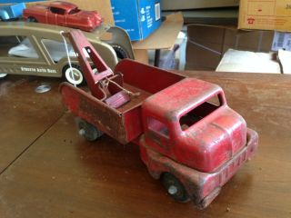 Structo 1950s Tin Toy Truck Wrecker Tow Truck 2