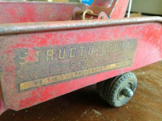 Structo 1950s Tin Toy Truck Wrecker Tow Truck 3