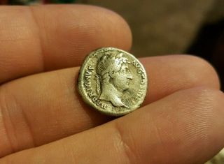 Ancient Roman Coin Hadrian Travel Series Galliae Silver Denarius Restitvtori