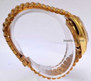 Rolex Datejust President 18k Gold Diamond Dial Ladies Watch Box/Papers W 69178 9