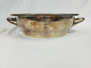 Rare 1942 Vintage Reed And Barton Silver Plate 3000 10in U.  S.  N.  Casserole Bowl