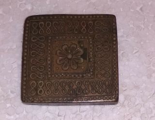 Vintage Bronze Tribal Brass Die Stamp Mold For Jewelry From India Gh - 831