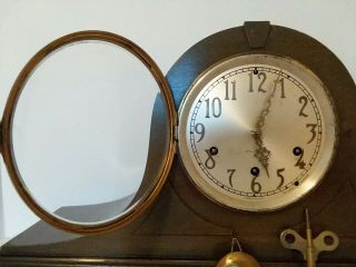 Seth Thomas Mantle Clock No 124 Antique 56 Chime Key Pendulum Chimes READ PLEASE 2
