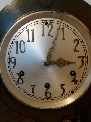 Seth Thomas Mantle Clock No 124 Antique 56 Chime Key Pendulum Chimes READ PLEASE 3