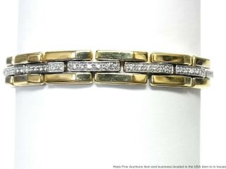 Chimento Fine Diamond 18k Bracelet White Yellow Gold Designer Stampato Link 24gr