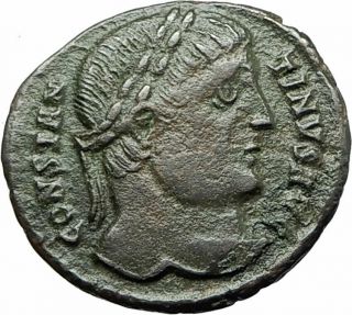 Constantine I The Great 325ad Authentic Ancient Roman Coin Wreath I75821