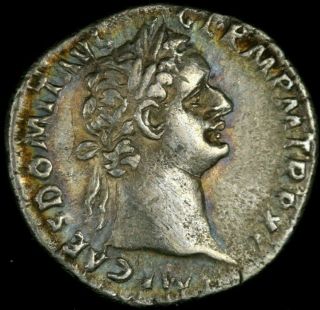 81 - 96 Ad Domitian Ar Denarius Xxi Ancient Roman Coin