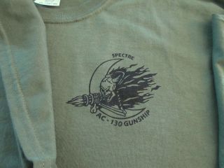 AC - 130 GUNSHIP SPECTRE Silk Screened T - Shirt LARGE Ultra Cotton 4
