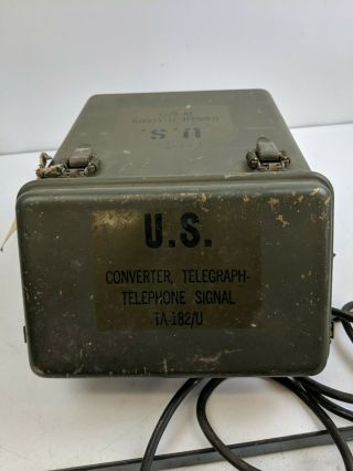 Vintage ww2? terminal TELEGRAPH machine in case Th - 5 - Tg MILITARY u.  s. 5