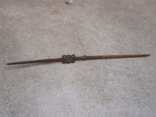 Antique Vintage Hand Carved Distaff 1905 Year Wool Spindle For Hand Spinning