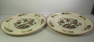 Pair Rouen V&b.  M/villeroy/boch - Saar Basin - 1570 Bird Of Paradise Dinner Plates