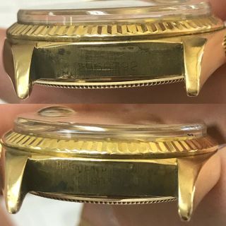 Rolex 1803 Day - Date President Non Quick - Set AM Bracelet 18k Yellow Gold Watch 10