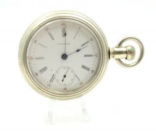 Waltham Sidewinder Model 1883 18s 15 Jewel Pocket Watch Circa 1898 Nr 5611 - 8