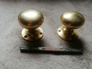 One brass Vintage door handles 3