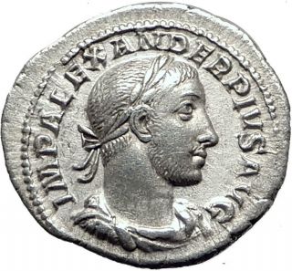 Severus Alexander 231ad Authentic Ancient Silver Roman Coin Spes Hope I65082