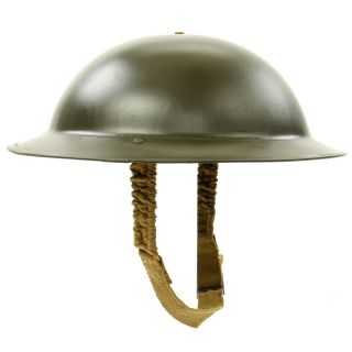 Wwii British Brodie Steel Helmet In Od Green - Ww2 Dated