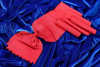 Vintage Military Decoration/award/recognition Sash/ribbon Solid Crimson Red