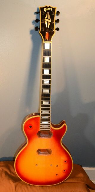 Gibson Les Paul Custom 1974 Sunburst Need Patent Decal Pickups Parts Project