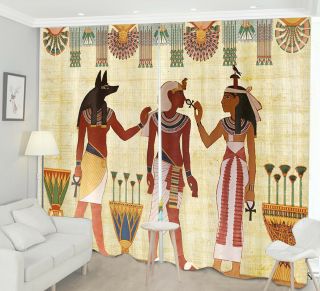 Ethnic Tribe Ancient Egyptian Theme 3d Window Curtains Blockout Drapes Fabric
