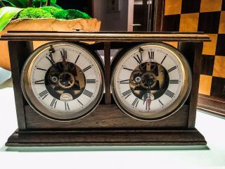 Rare Antique Chess Clock timer W.  E.  Tanner circa 1890 2