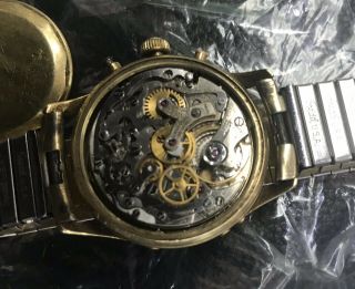 Vintage Universal Geneve Chronograph Wristwatch FOR PARTS/REPAIR 12