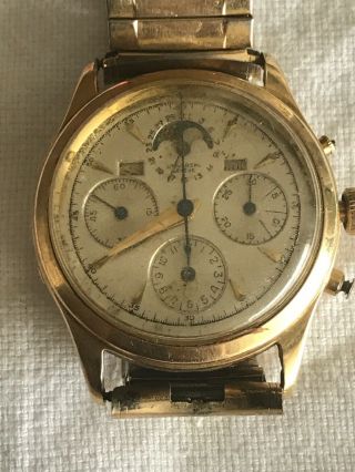 Vintage Universal Geneve Chronograph Wristwatch For Parts/repair