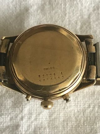 Vintage Universal Geneve Chronograph Wristwatch FOR PARTS/REPAIR 8